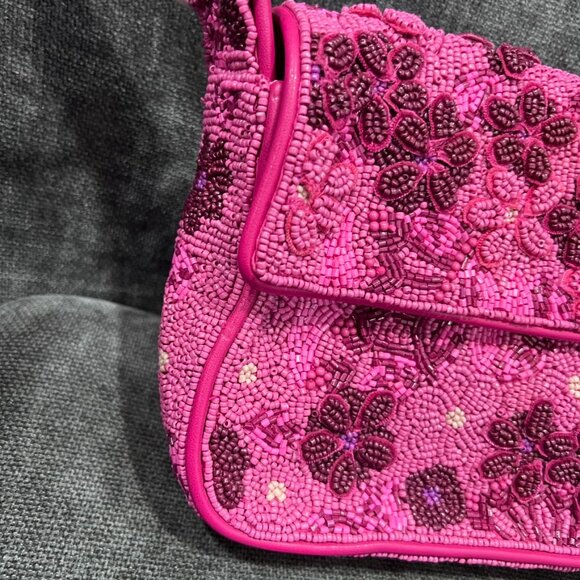 Staud Tommy Beaded Shoulder Bag Blossom Garden Party - Picture 3 of 16